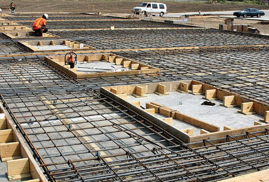 photo of construction casting bed