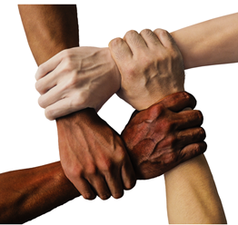 photo of hands of unity to determine the Larger Parcel Determination