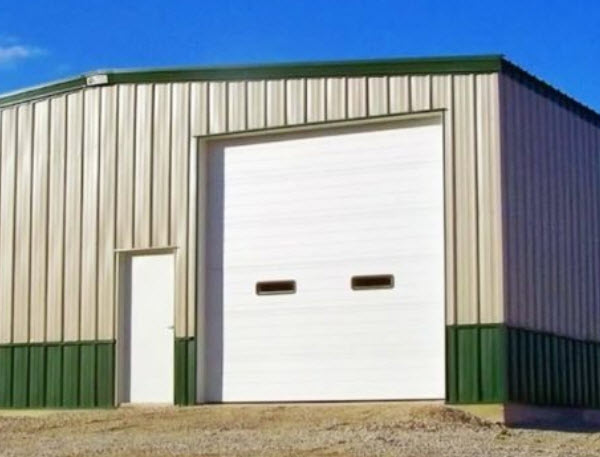 photo of metal warehouse building
